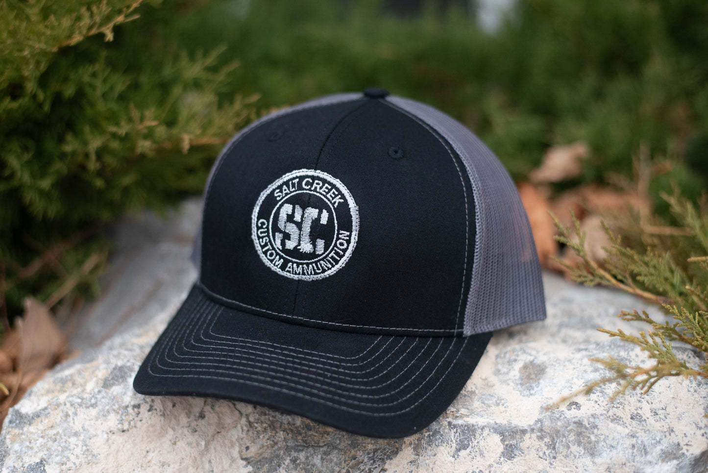Black/Grey Embroidered Salt Creek Ammo Logo Hat